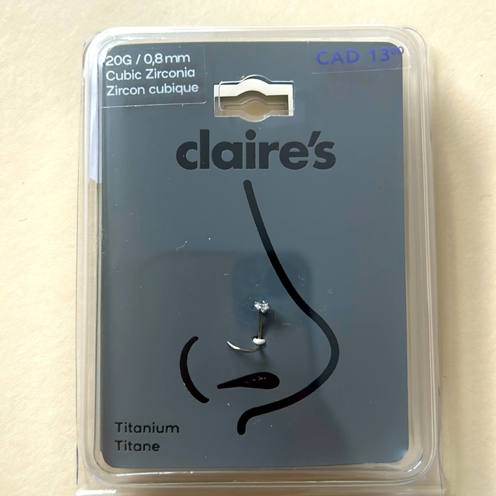 Twist nose stud piercing jewelry